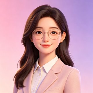 ai风月人设-知性学姐知夏的3D卡通头像